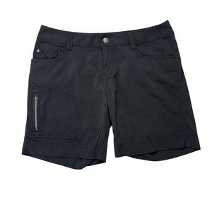 Prana Womens Shorts 6 Black Nylon Hiking Outdoor Athletic
